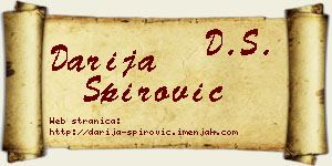 Darija Špirović vizit kartica